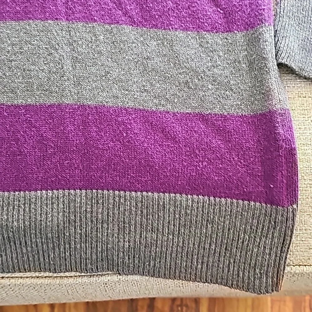 Gap color Block Sweater gray/purple xl - Picture 5 of 7